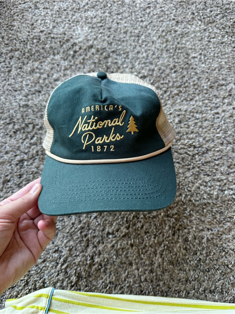 America's National Parks Green and Tan Trucker Hat